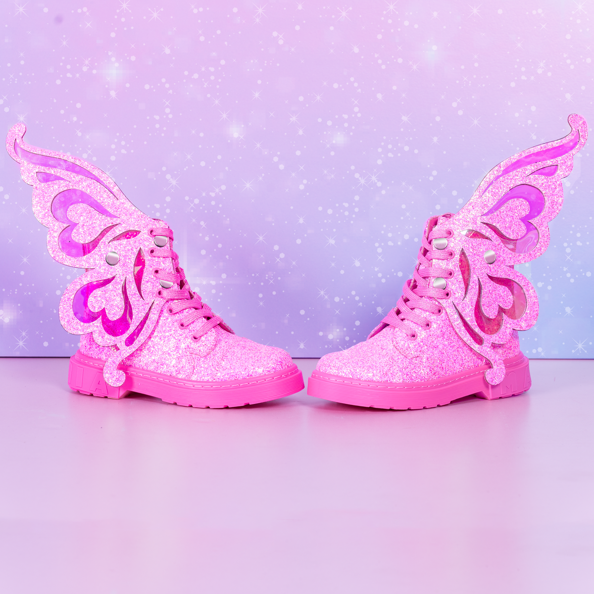 SAPATOS DE FADA COM BRILHO - ROSA